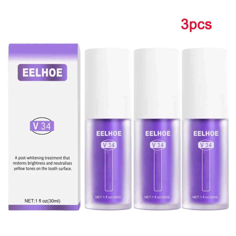 1/3/5Pcs Purple Toothpaste Deep Cleaning Teeth Gums Breath Freshener Brightening Teeth Teeth Oral Care Orthopedic Toothpaste