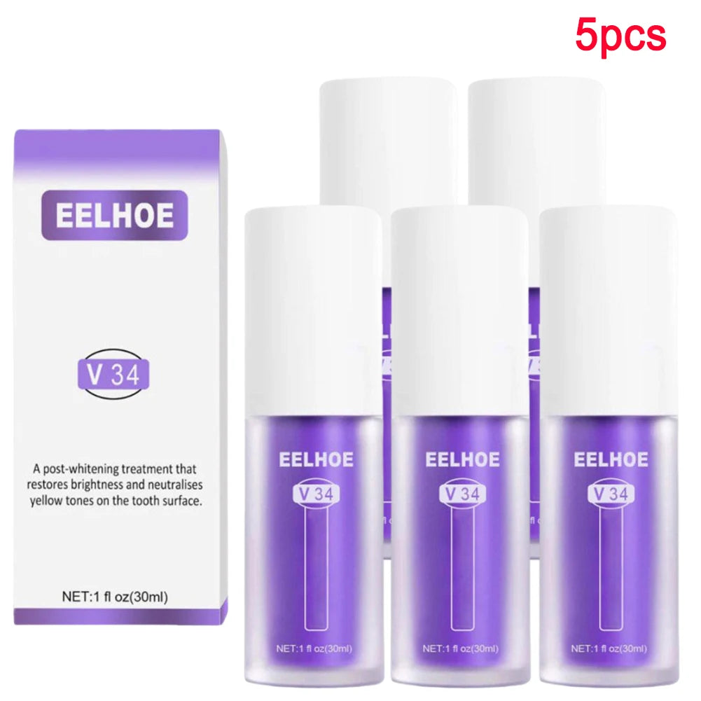 1/3/5Pcs Purple Toothpaste Deep Cleaning Teeth Gums Breath Freshener Brightening Teeth Teeth Oral Care Orthopedic Toothpaste