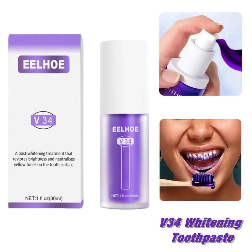 1/3/5Pcs Purple Toothpaste Deep Cleaning Teeth Gums Breath Freshener Brightening Teeth Teeth Oral Care Orthopedic Toothpaste