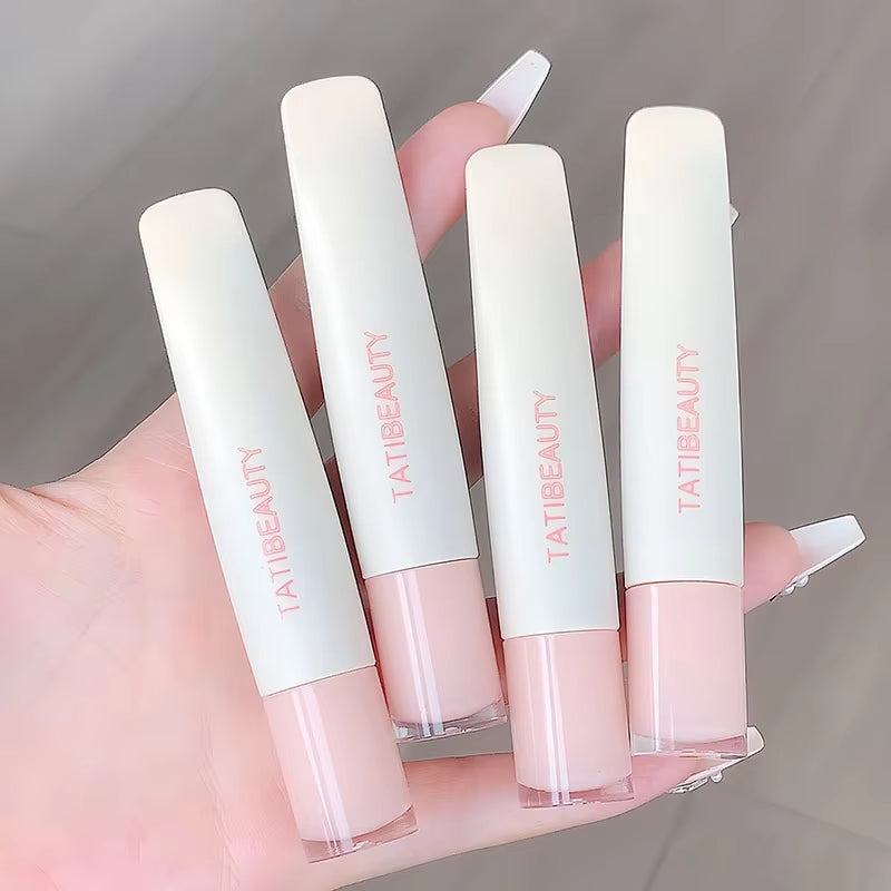 Lasting Nude Pink High Gloss Lip Glaze Moisturizing Lipstick Mirror Water Lip Tint Korean Beauty Lip Care Makeup