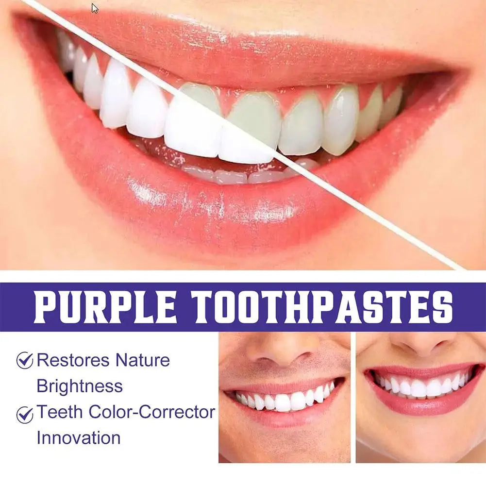1/3/5Pcs Purple Toothpaste Deep Cleaning Teeth Gums Breath Freshener Brightening Teeth Teeth Oral Care Orthopedic Toothpaste