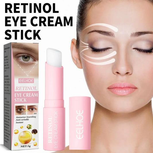 Retinol Smooth Wrinkle Eye Cream anti Puffiness Remove Dark Circle Eye Bag Stick Fade Fine Line Whitening Moisturizing Skin Care
